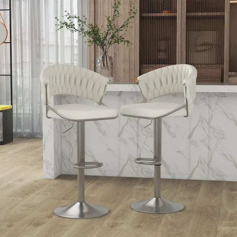 Tabouret de bar réglable en hauteur avec siège pivotant