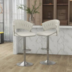 Tabouret de bar réglable en hauteur avec siège pivotant