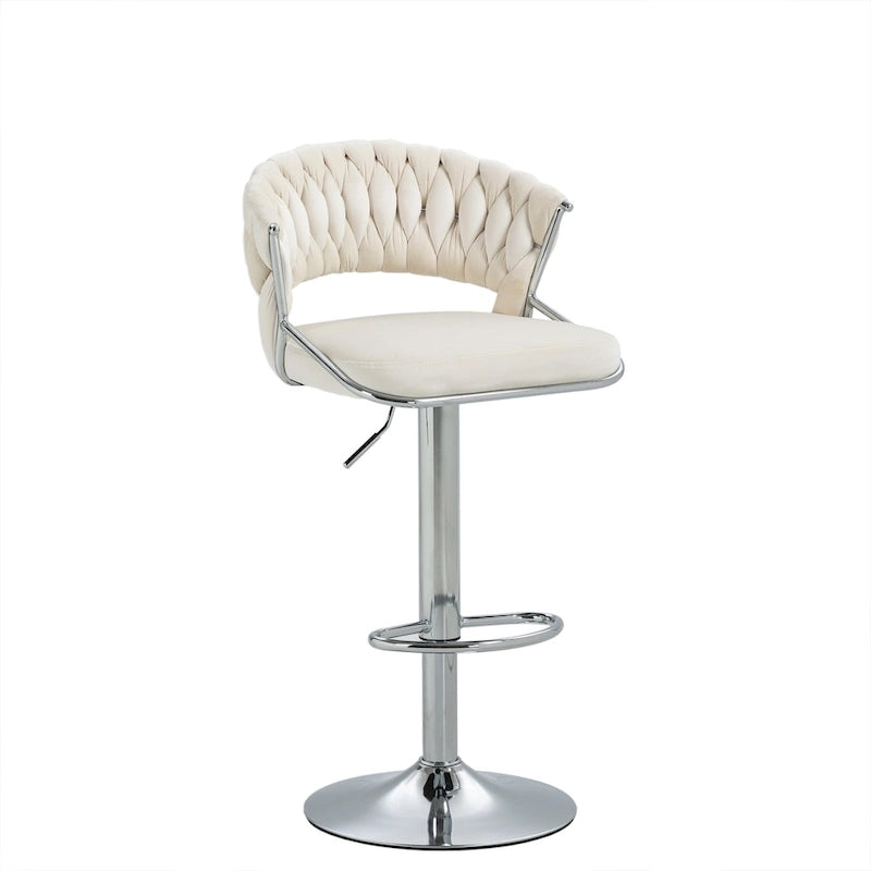 Tabouret de bar réglable en hauteur avec siège pivotant