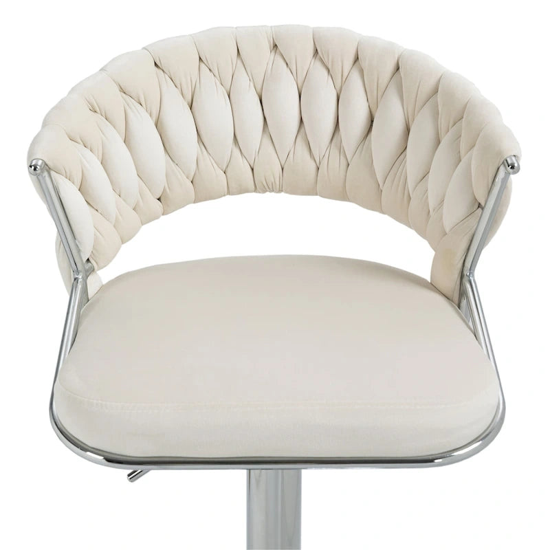 Tabouret de bar réglable en hauteur avec siège pivotant
