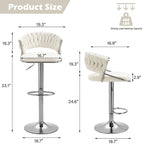 Tabouret de bar réglable en hauteur avec siège pivotant