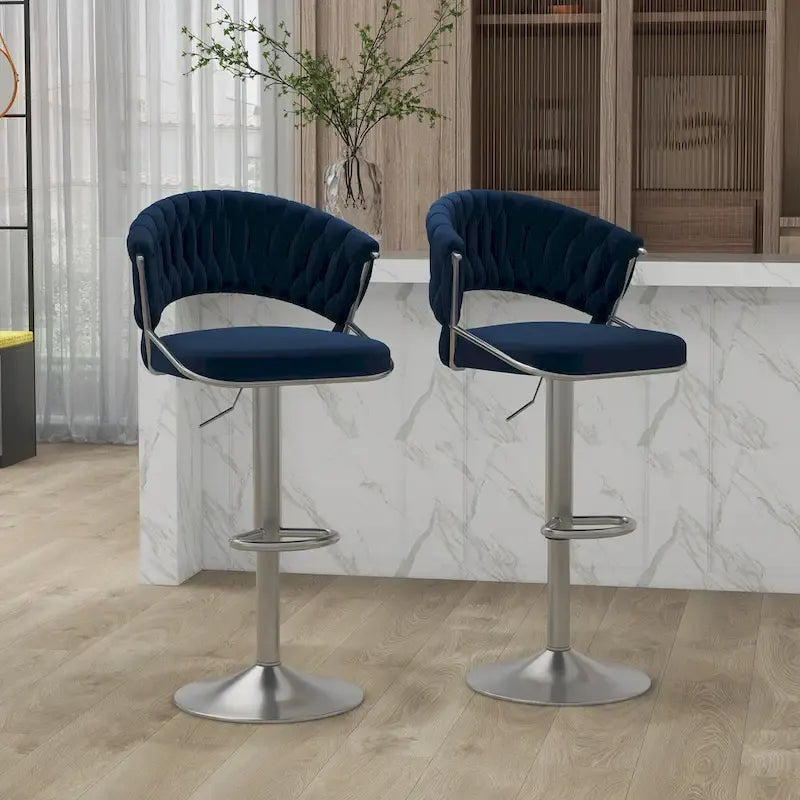 Tabouret de bar réglable en hauteur avec siège pivotant