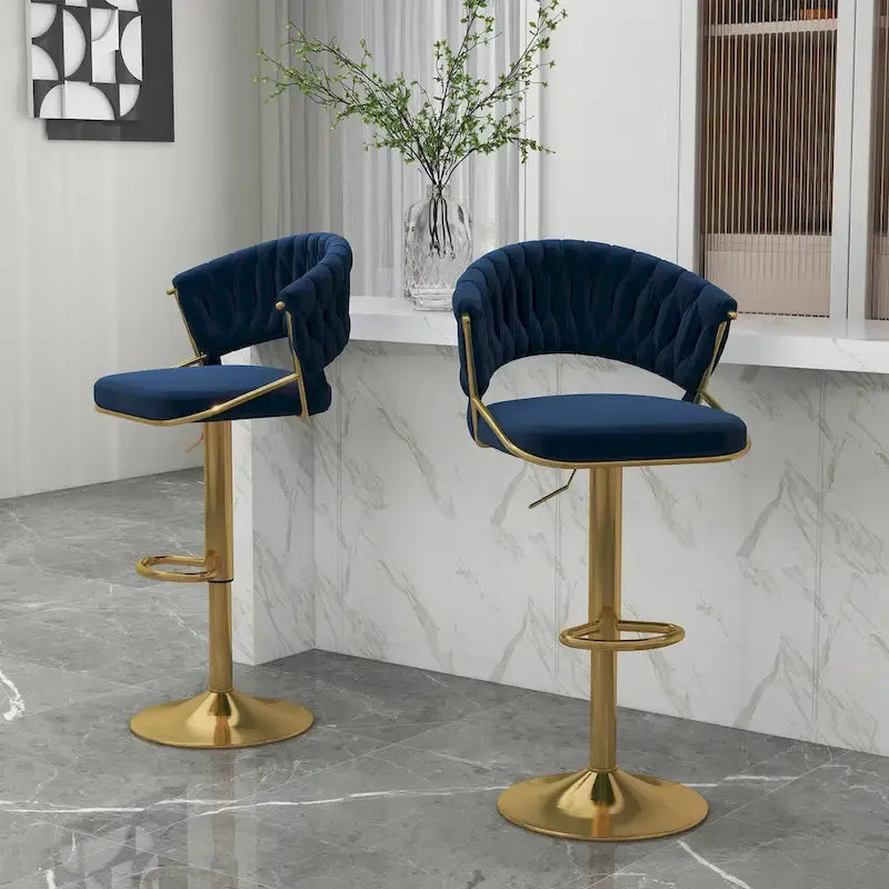 Tabouret de bar réglable en hauteur avec siège pivotant