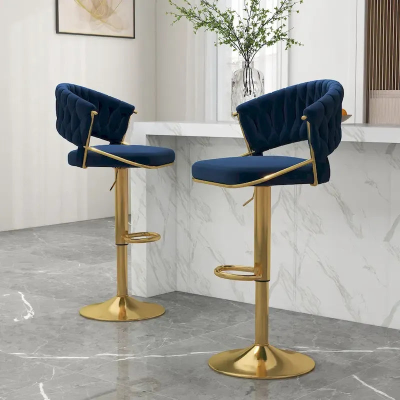 Tabouret de bar réglable en hauteur avec siège pivotant