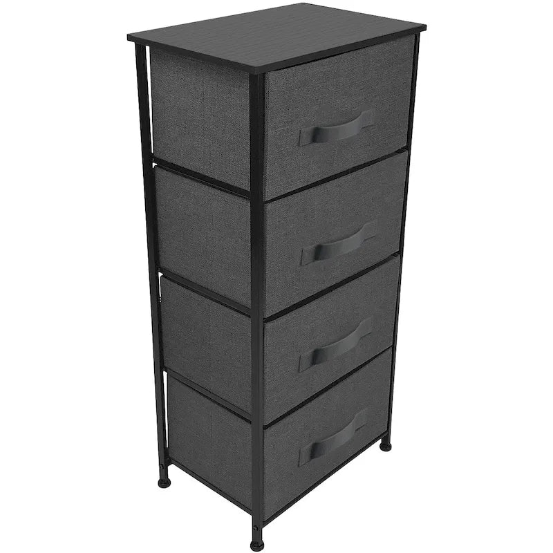 Commode de chevet à 4 tiroirs pour chambre à coucher, différentes couleurs