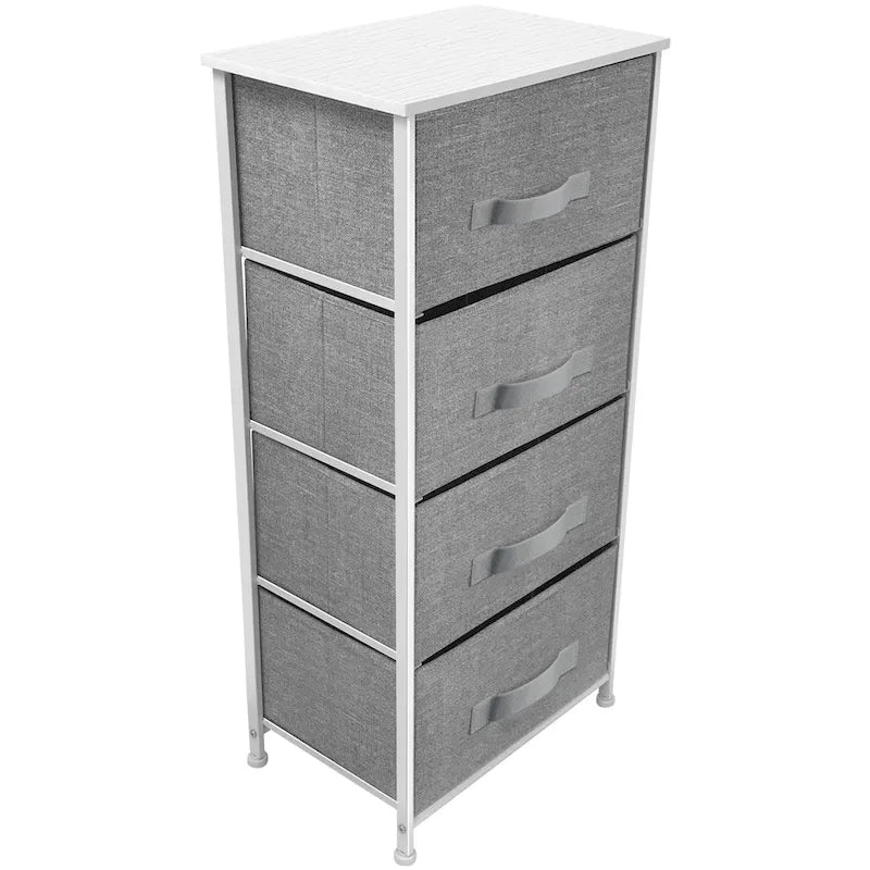 Commode de chevet à 4 tiroirs pour chambre à coucher, différentes couleurs