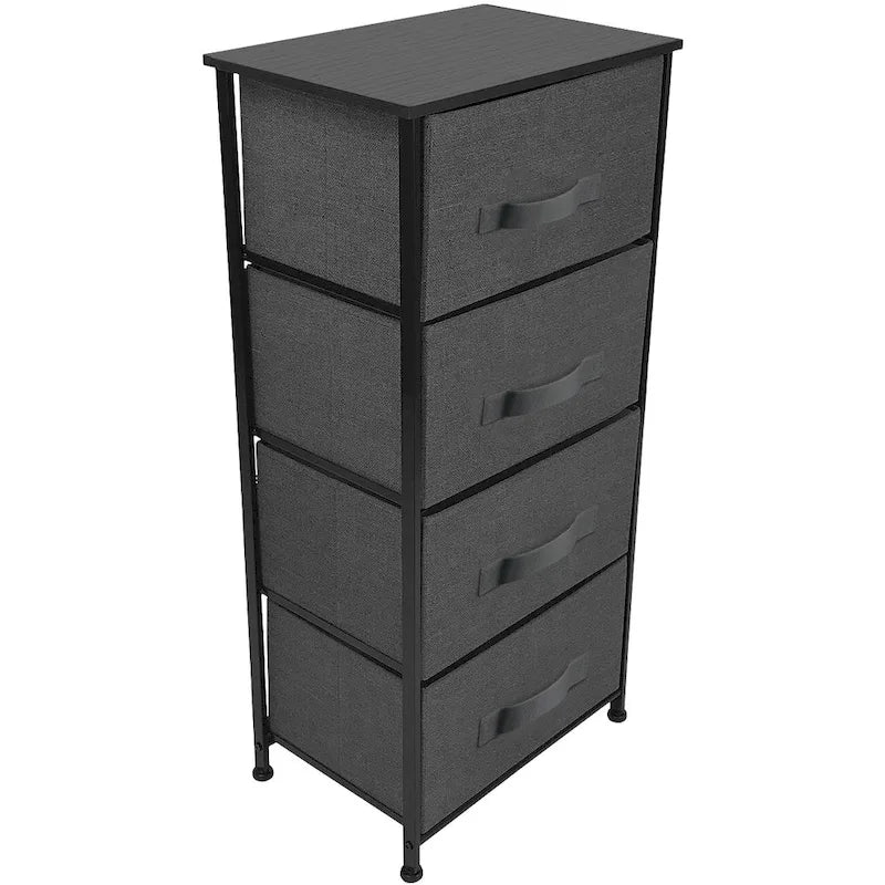 Commode de chevet à 4 tiroirs pour chambre à coucher, différentes couleurs