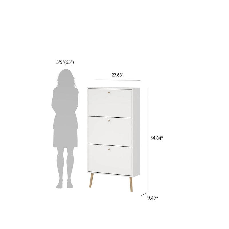 Meuble de rangement pour chaussures à 3 tiroirs