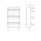 Meuble de rangement pour chaussures à 3 tiroirs