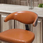 Tabourets de bar pivotants réglables en bois courbé