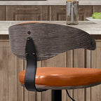 Tabourets de bar pivotants réglables en bois courbé