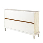 Buffet de rangement traditionnel patiné avec étagères réglables