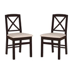 Chaise de salle à manger à dossier en X