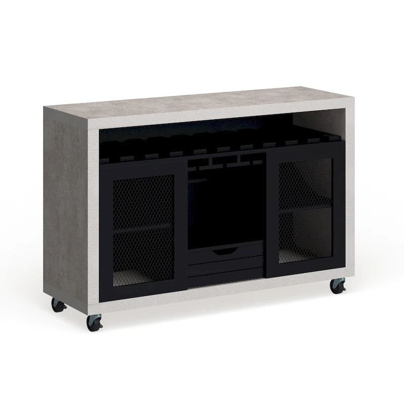 Buffet roulant contemporain à 4 étagères