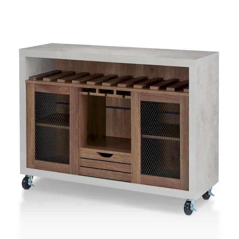 Buffet roulant contemporain à 4 étagères