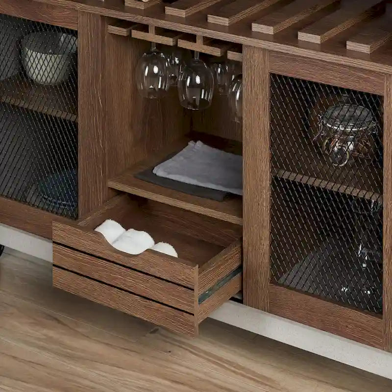 Buffet roulant contemporain à 4 étagères