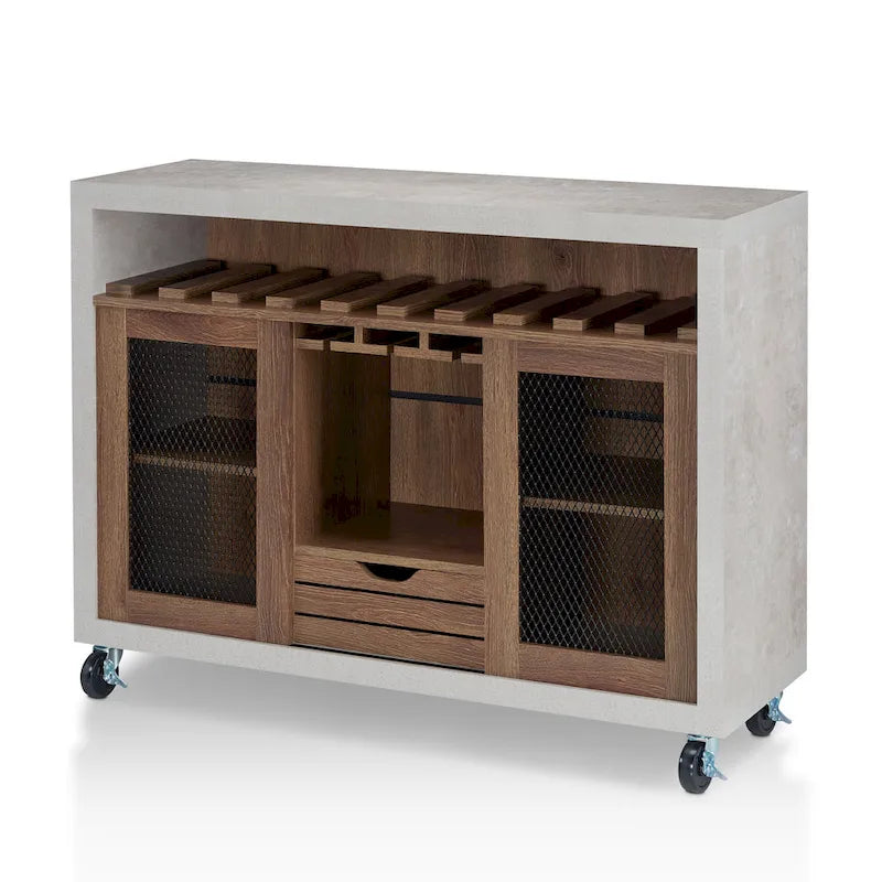 Buffet roulant contemporain à 4 étagères