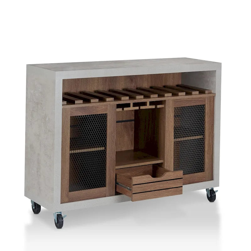 Buffet roulant contemporain à 4 étagères