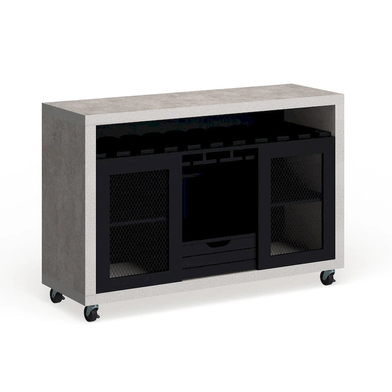 Buffet roulant contemporain à 4 étagères