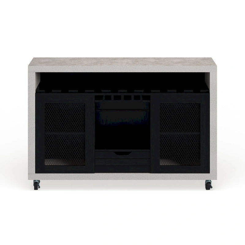 Buffet roulant contemporain à 4 étagères