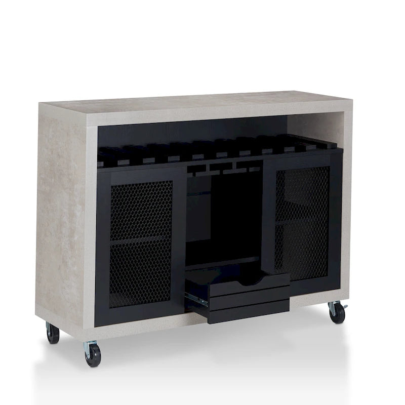 Buffet roulant contemporain à 4 étagères