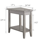 Table d'appoint compensée Laurent avec étagère