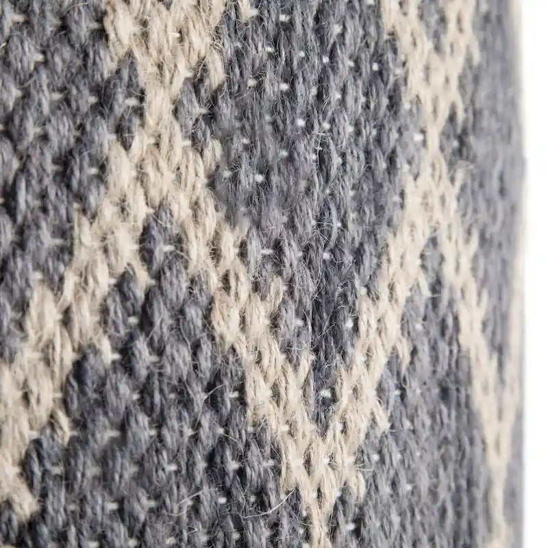 Pouf rond bohème en jute tressée naturelle
