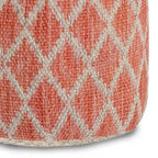 Pouf rond bohème en jute tressée naturelle
