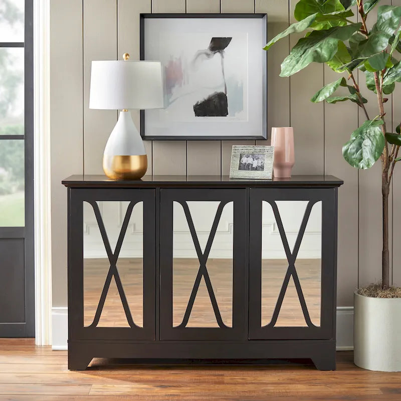 Console buffet miroir devant