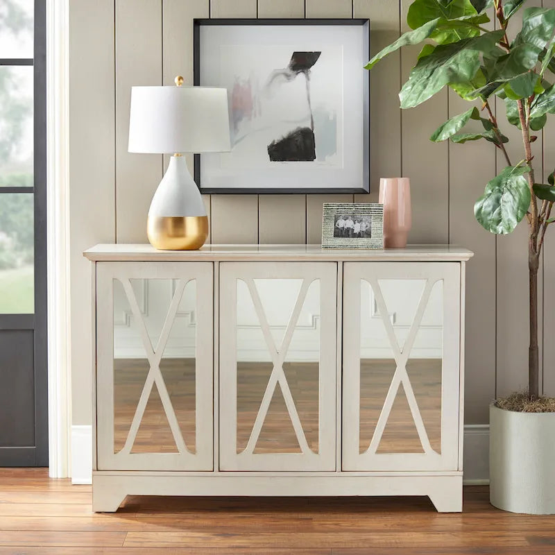 Console buffet miroir devant