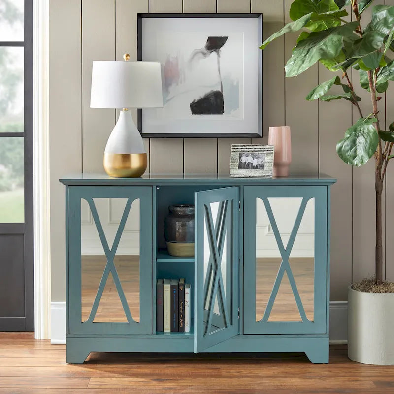 Console buffet miroir devant