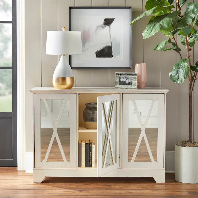 Console buffet miroir devant