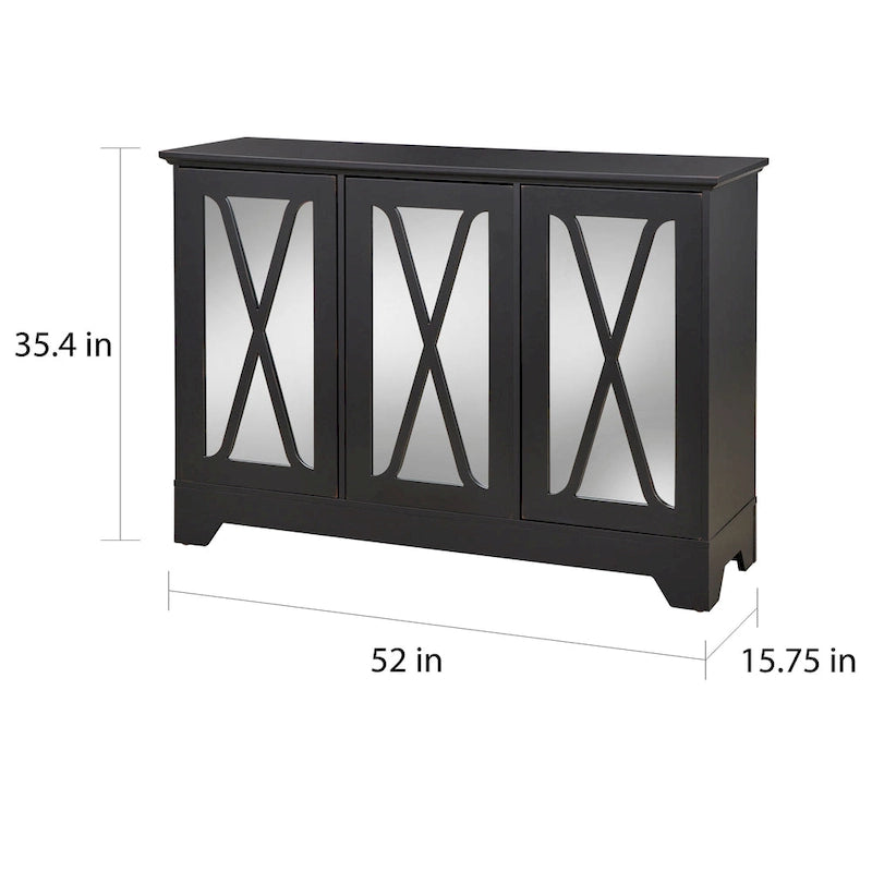Console buffet miroir devant