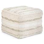 Poufs carrés WYNDENHALL Silva Boho en motif tissé à la main