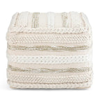Poufs carrés WYNDENHALL Silva Boho en motif tissé à la main