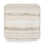 Poufs carrés WYNDENHALL Silva Boho en motif tissé à la main