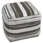 Poufs carrés WYNDENHALL Silva Boho en motif tissé à la main