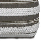 Poufs carrés WYNDENHALL Silva Boho en motif tissé à la main