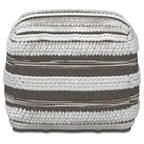 Poufs carrés WYNDENHALL Silva Boho en motif tissé à la main