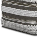 Poufs carrés WYNDENHALL Silva Boho en motif tissé à la main