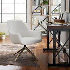 Fauteuil d'appoint pivotant en similicuir
