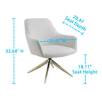 Fauteuil d'appoint pivotant en similicuir