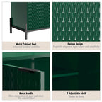Bahut de rangement 4 portes brillant accent