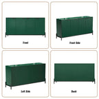 Bahut de rangement 4 portes brillant accent