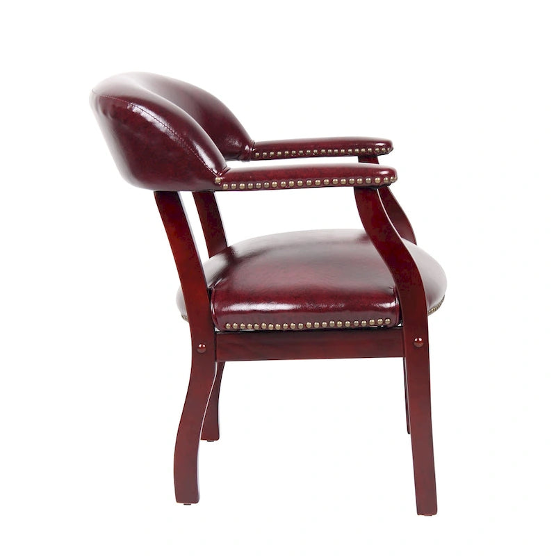 Fauteuil de réception traditionnel en acajou