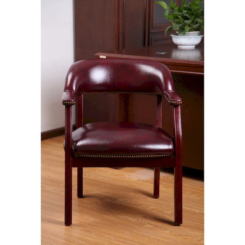 Fauteuil de réception traditionnel en acajou