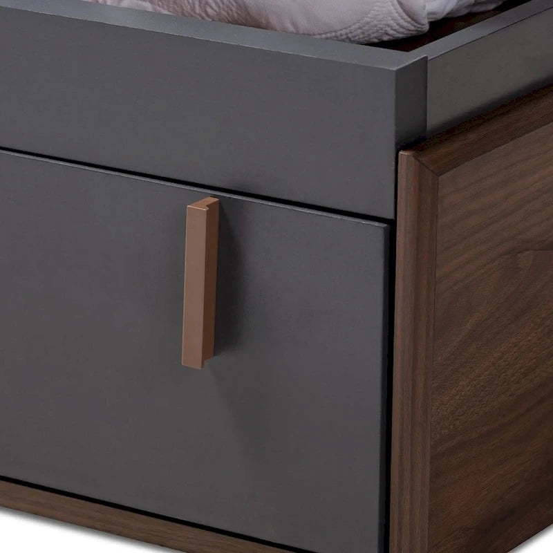 Lit plateforme de rangement contemporain pour grand lit (Queen Size)