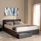 Lit plateforme de rangement contemporain pour grand lit (Queen Size)