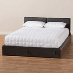 Lit plateforme de rangement contemporain pour grand lit (Queen Size)