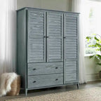 Armoire 3 portes en bois massif